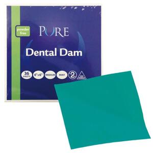 PURE Dental Dam latexová blána 15x15 (mint)