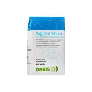 ORBIS Blue alginátová rychle tuhnoucí otiskovací hmota (mint), 453g