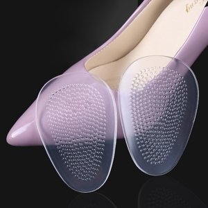 Protiskluzové silikonové výstelky do bot, přední - transparent, 2 ks