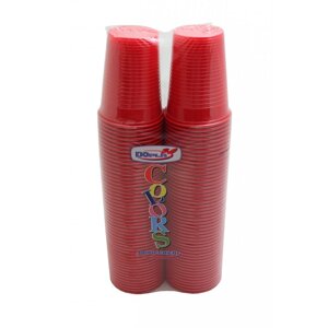 Dopla plastové kelímky (červené) 200ml, 100ks