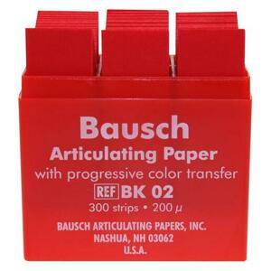Bausch 200µm artikulační papír 300 ks (červený)