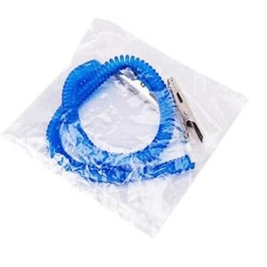 Řetízek na roušky - plastová spirála (modrý), 1ks