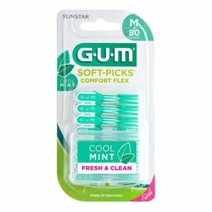 GUM Soft-Picks Comfort FLEX pogumovaná párátka MINT (medium), 80 ks